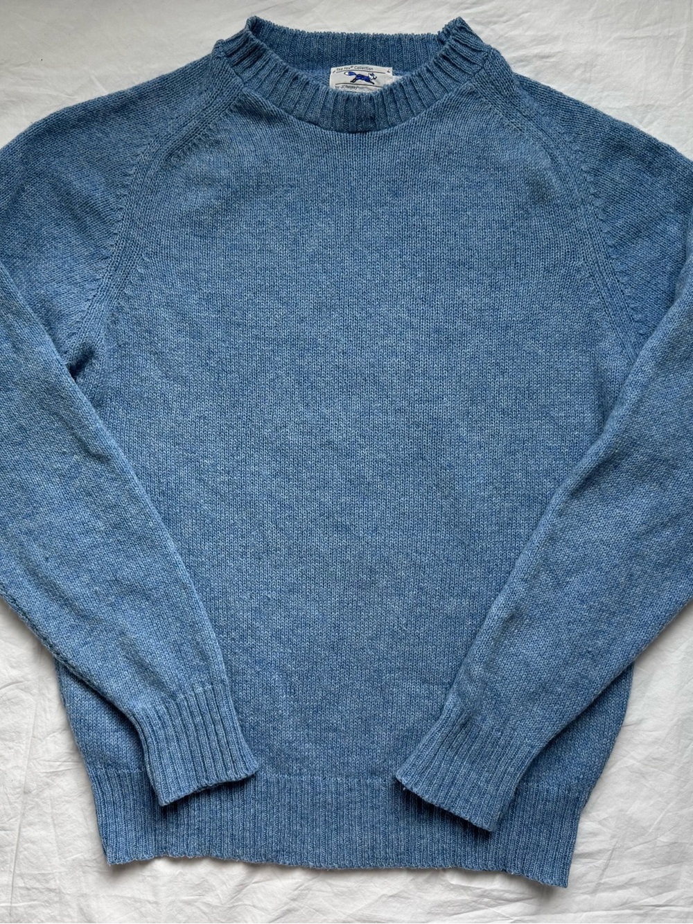 Vintage 80s Fox Collection by JcPenney Wool Blend Sweater Blue Size L Grandpa